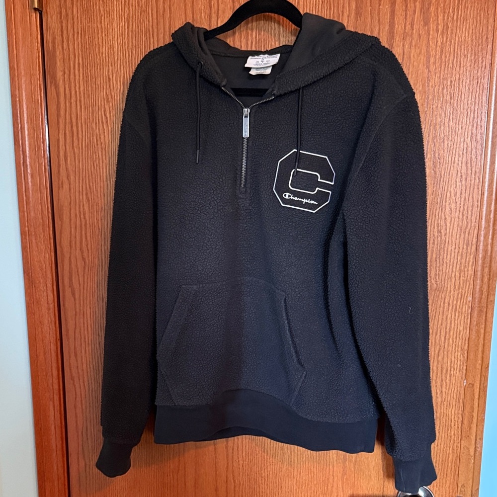 Champion Men's Dark Blue Quarter Zip Sweater